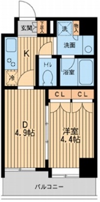 ベルフェリーク渋谷代官山(旧称アルティス渋谷代官山、レジディア渋谷代官山)802の間取り