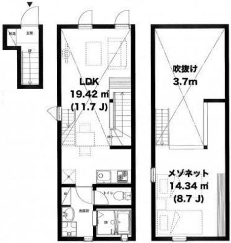 セントアイヴス渋谷2Aの間取り