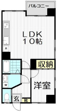 目黒酒販会館404の間取り