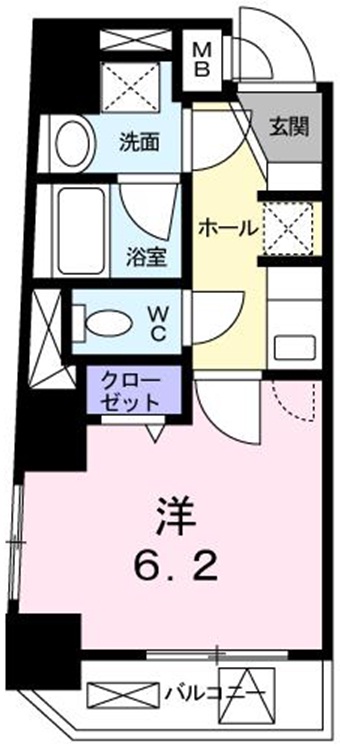 サンベルジュ目黒302の間取り