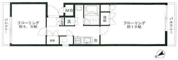 ワイズフラット(Y's　FLAT)　201の間取り