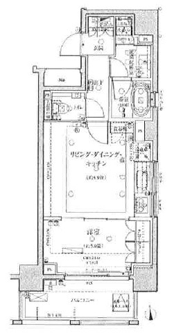 パークハウス麻布十番アーバンス402の間取り