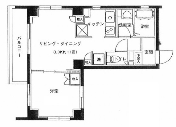 クレストヒルズ恵比寿201の間取り