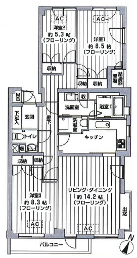 アビタシオン彩201の間取り