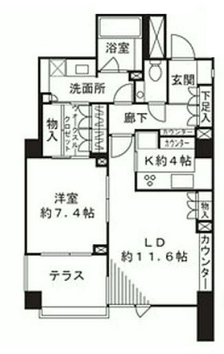 パークハウス南平台コートレジデンス203の間取り