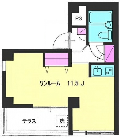 ベルコーポ中里101の間取り