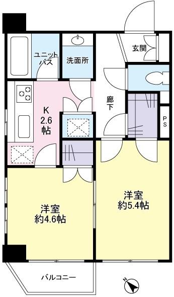 マイキャッスル学芸大学0201の間取り