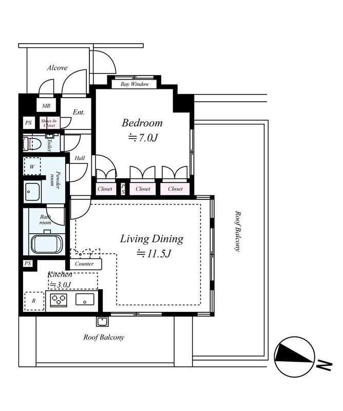 グラーサ三軒茶屋501の間取り