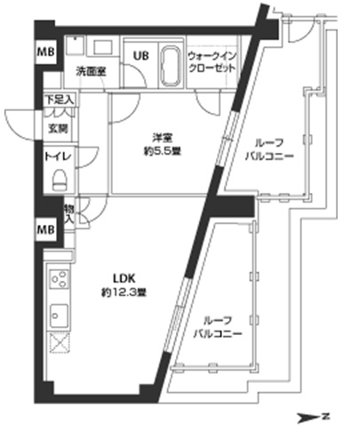 ニューシティレジデンス自由が丘305の間取り