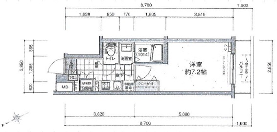 ドルチェ目黒WEST302の間取り