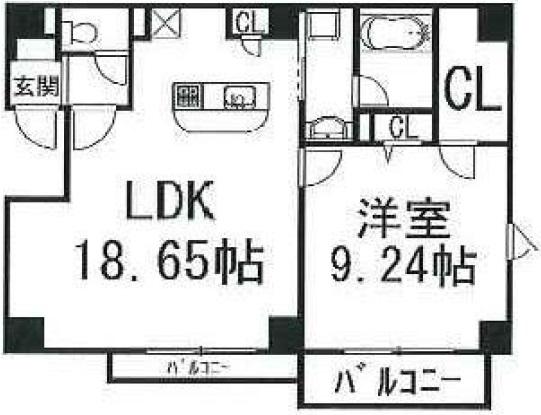 アビタシオン・ボヌール恵比寿401の間取り