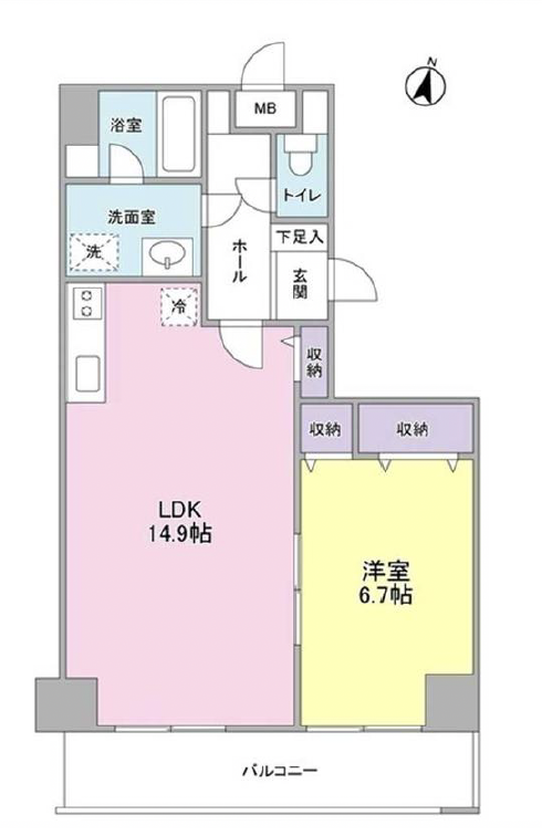 ソリッド大橋203の間取り