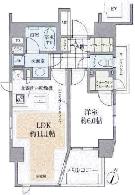 渋谷フィ・モード601の間取り