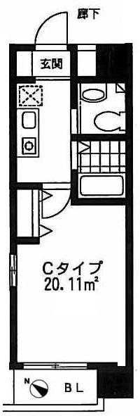 ライブフィールド中目黒2Fの間取り