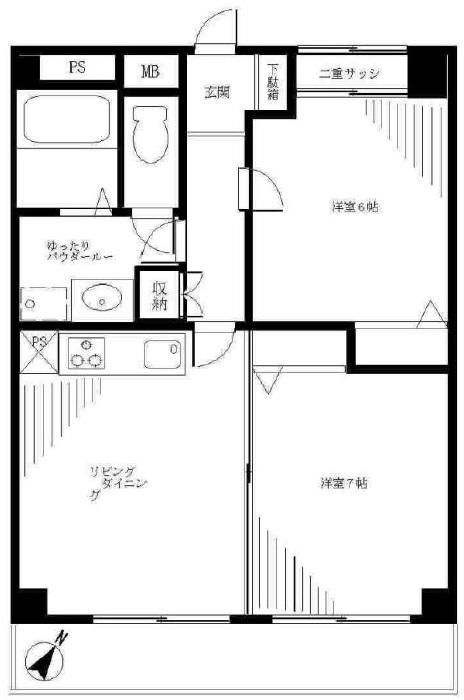 コンドミニアム池尻802の間取り