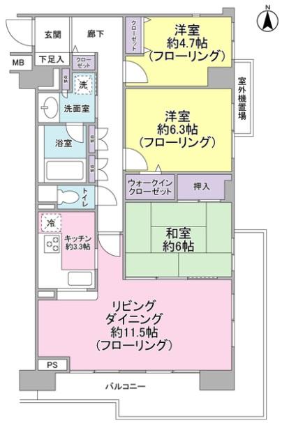 東急ドエル・アルス世田谷フロレスタ209の間取り