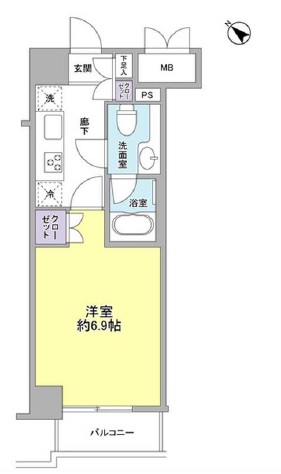 コンフォリア三宿402の間取り