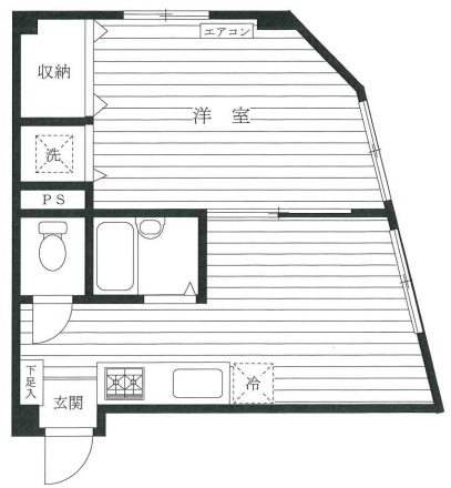 クイーンズ上目黒303の間取り