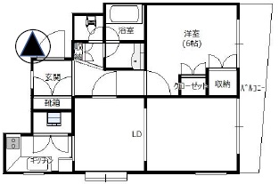 エスポワール池尻202の間取り