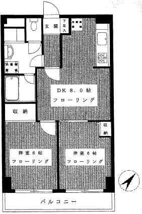 昭和第2マンション203の間取り