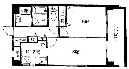 ソルテ松原マンション306の間取り