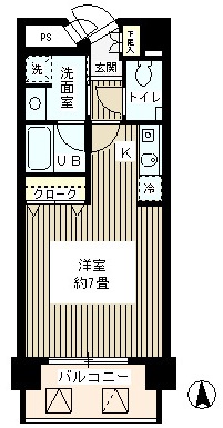 SUN恵比寿505の間取り