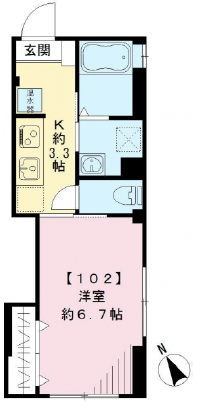 カサデグラシアス102の間取り