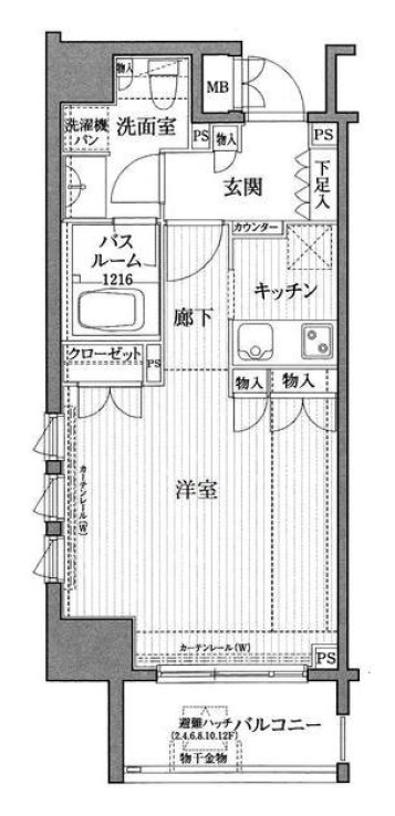 ピュアーレ広尾801の間取り