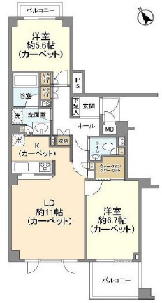 プレスティージュ目黒東山307の間取り