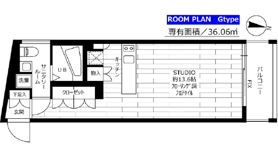 グランドコンシェルジュ都立大学307の間取り
