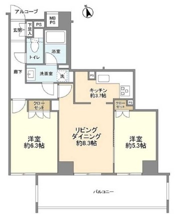 ジェイパーク駒場602の間取り