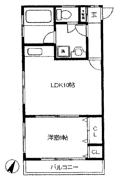 大野マンション403の間取り