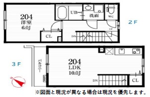 ミハス学芸大学204の間取り