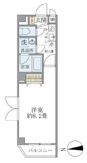 サウダージ自由が丘301の間取り