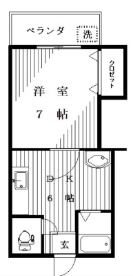 アルボアソレイユ玉井203の間取り