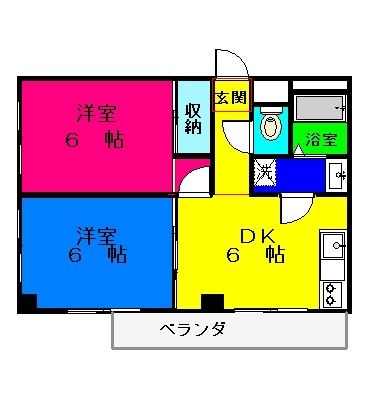 澤村カスケーダ405の間取り