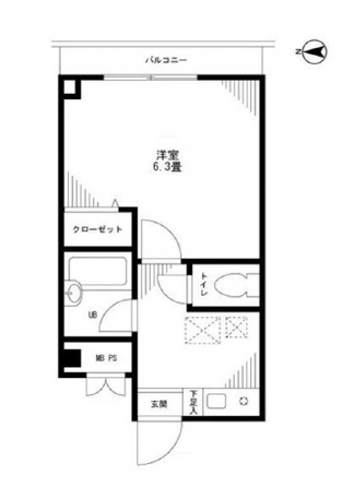 ラ・ヴェルデ上馬103の間取り
