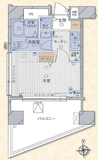 クレアシオン渋谷神山町701の間取り
