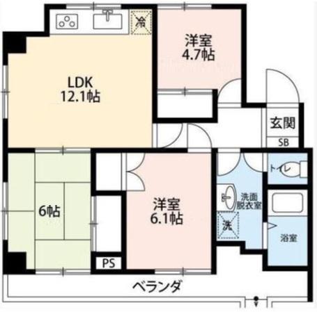 カーサソーレ(CASA・SOLE)105の間取り