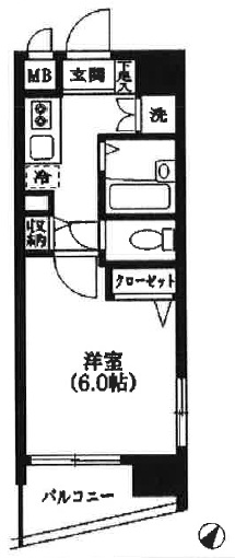 シンシア三軒茶屋太子堂402の間取り