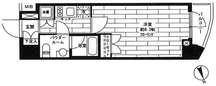 グランドコンシェルジュ広尾604の間取り