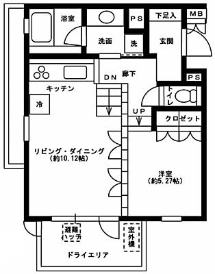 ラフィーヌ下馬205の間取り