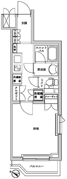 ルーブル祐天寺406の間取り