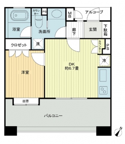 ペイサージュ渋谷ファースト202の間取り