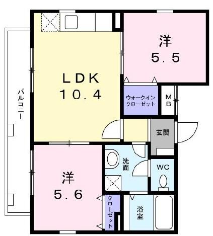 サーガ三軒茶屋301の間取り