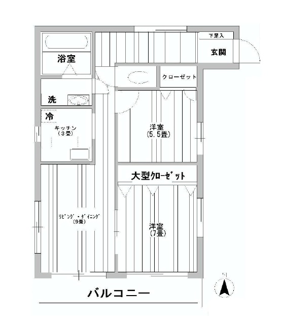 ウエルストーン恵比寿202の間取り