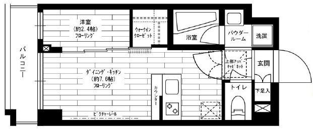 グランドコンシェルジュ三宿アジールコート308の間取り