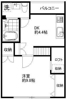 ロイヤルコート桜新町202の間取り