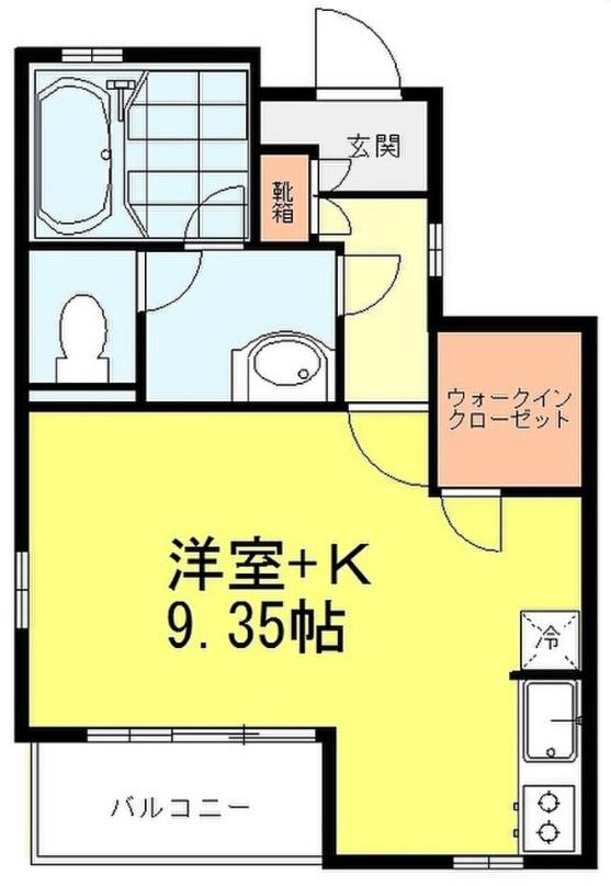 ラフィナート上馬1Bの間取り