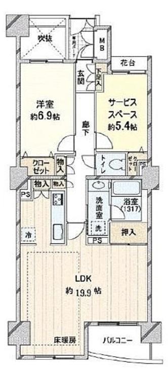 クレッセント目黒青葉台606の間取り